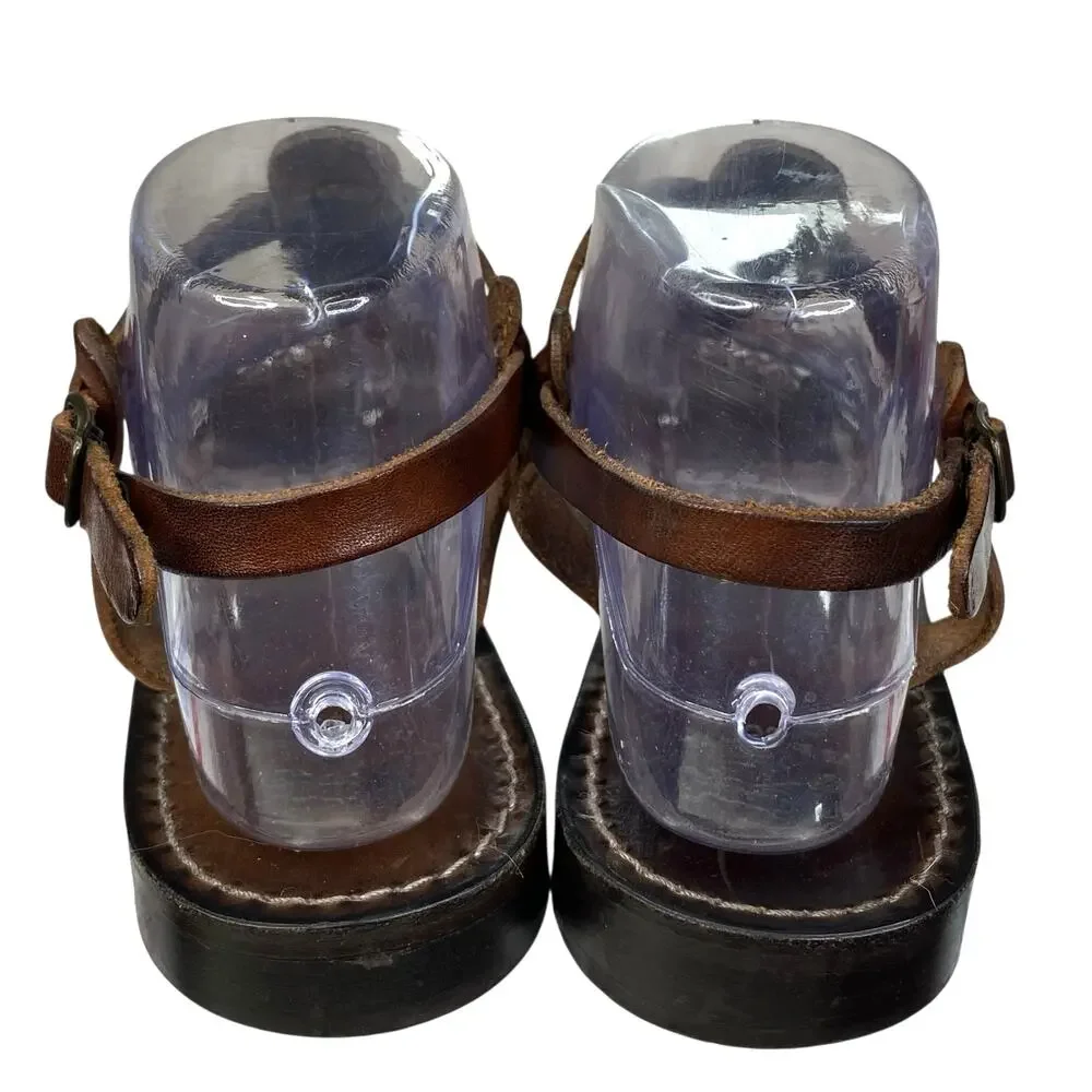 IL Bisonte Women’s Brown Leather Slingback Sandals Size 39 US 7.5 - Picture 8 of 12